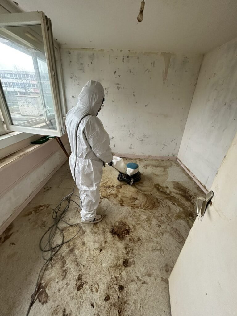 Chantier de remise en état après sinistre à Lille