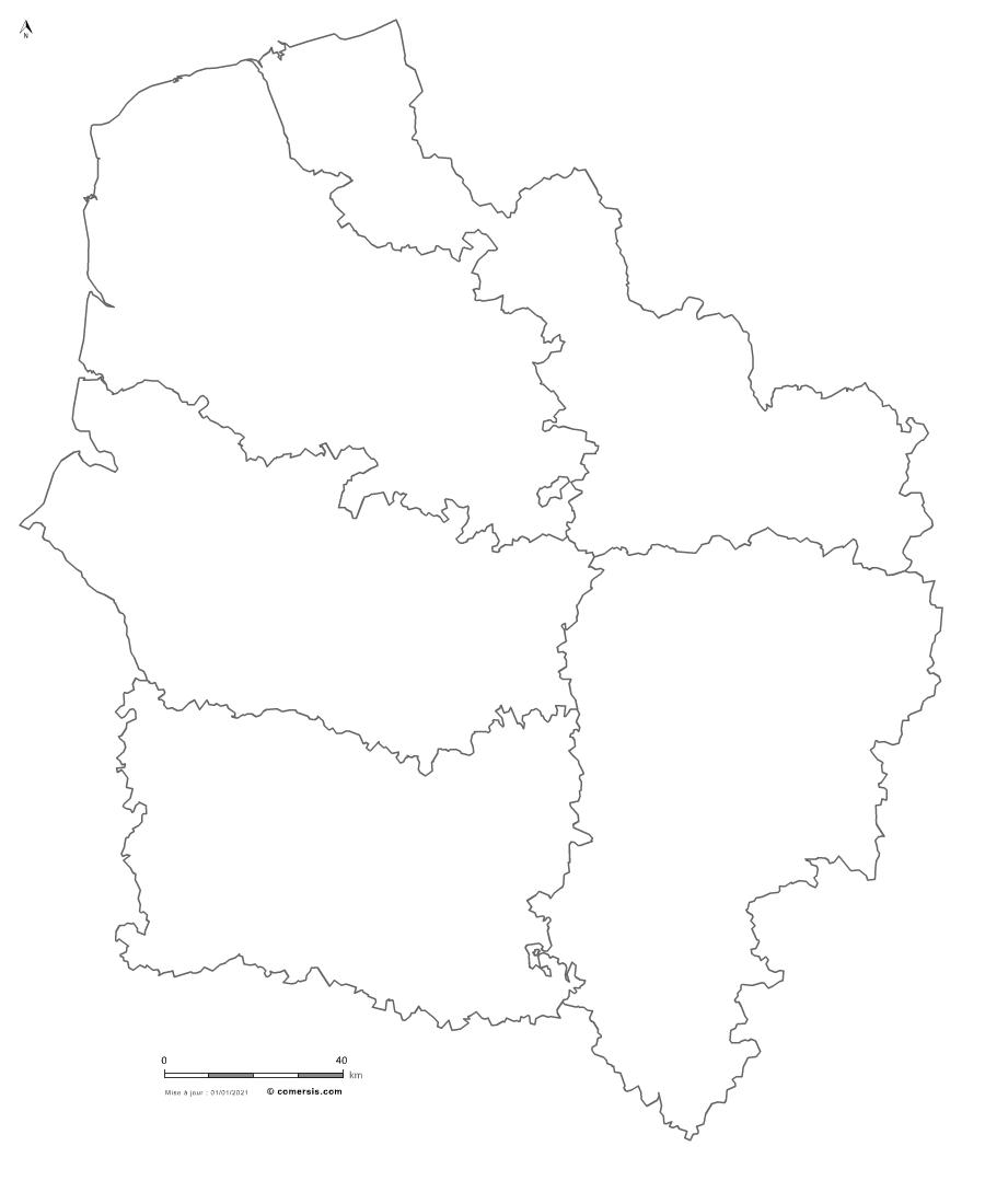 Carte des Hauts-de-France